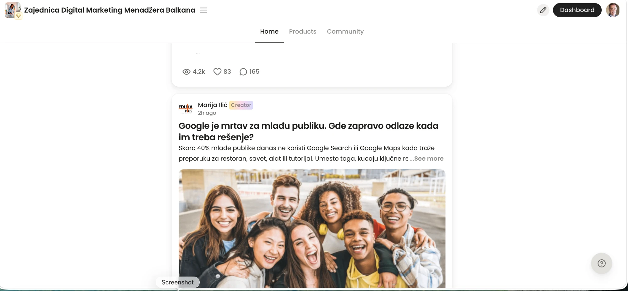 Nas.com zajednica — profil